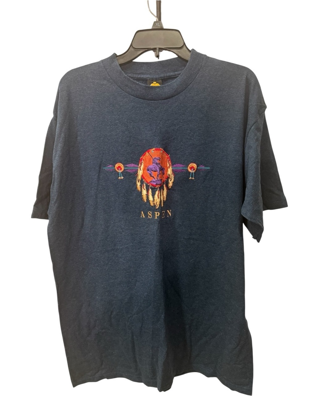 H.L. Miller Vintage Aspen "End of the Trail" Embroidered T-Shirt size XL